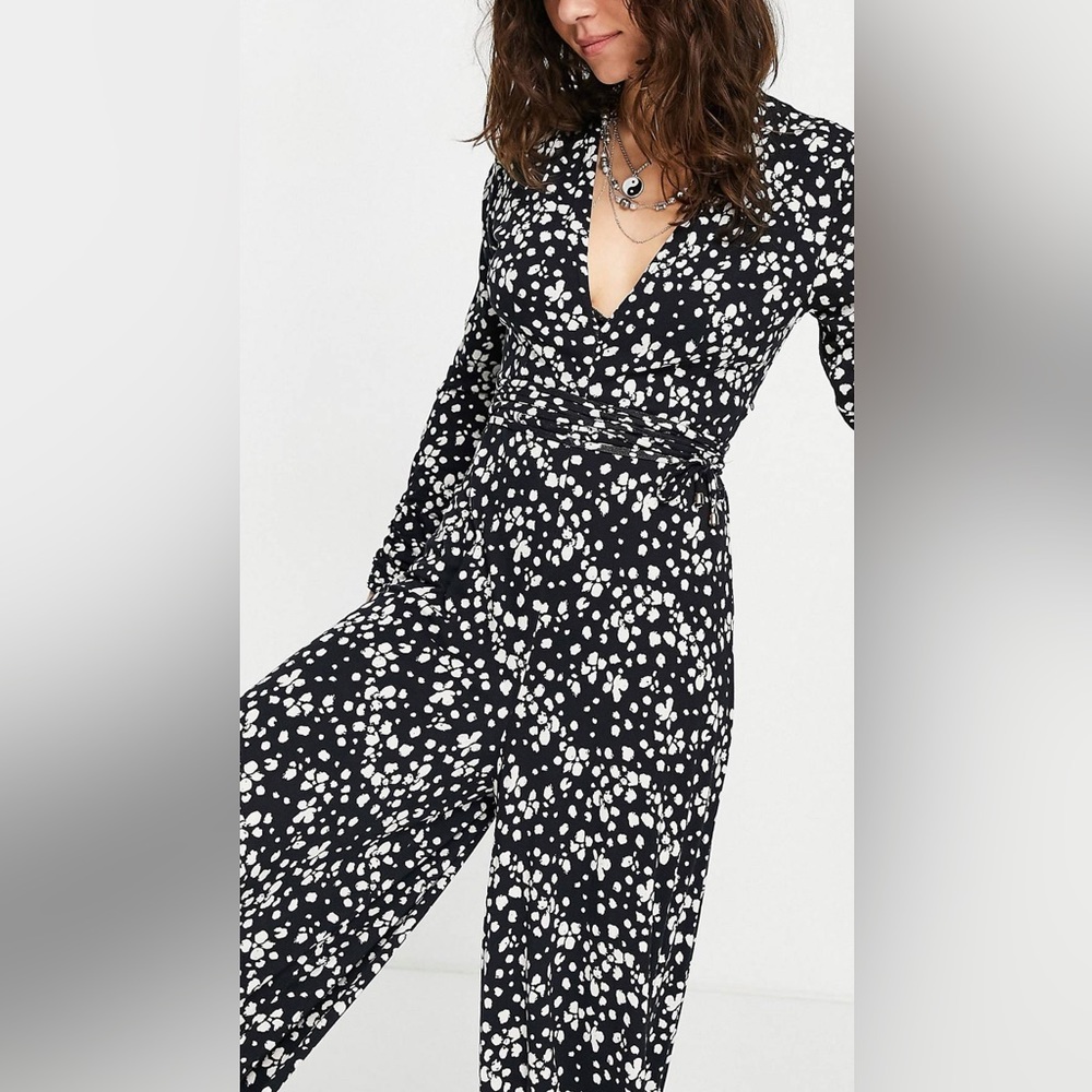Free people long sleeved jumpsuit